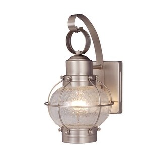Chatham 1-light Brushed Nickel Coastal Outdoor Wall Lantern - 6.5-in W x 12-in H x 7.25-in D