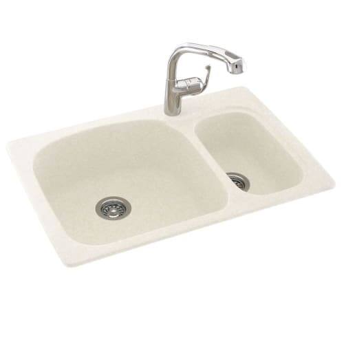 Shop Swanstone Ksls 3322 Double Basin 33 X 22 Kitchen Sink With