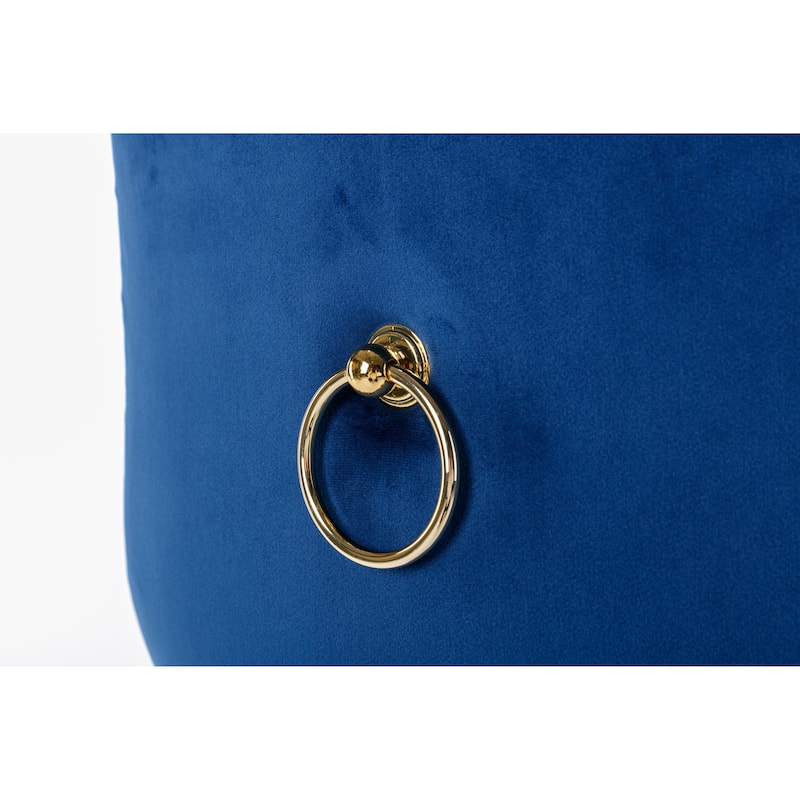 Ostweer Furniture Set of 2 Velvet Simple Bar Stoo - Blue
