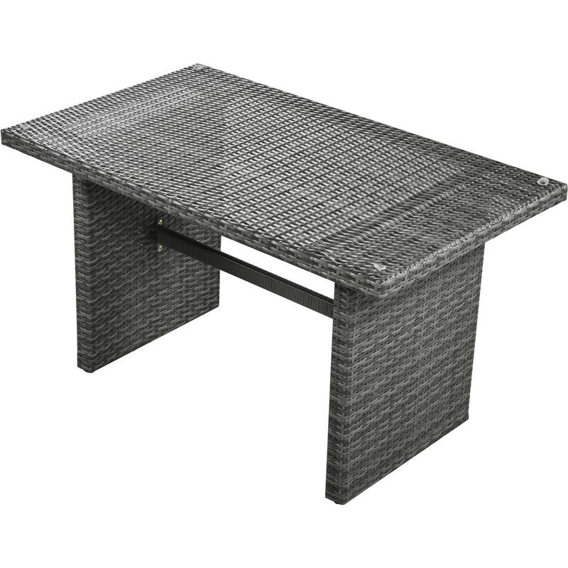 6-Piece All Weather PE Rattan Sofa Set Grey