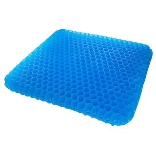 Premium Honeycomb Cooling Gel Support Seat Cushion with Non-Slip Breathable Cover – Ergonomic & Orthopedic Designed (Blue)