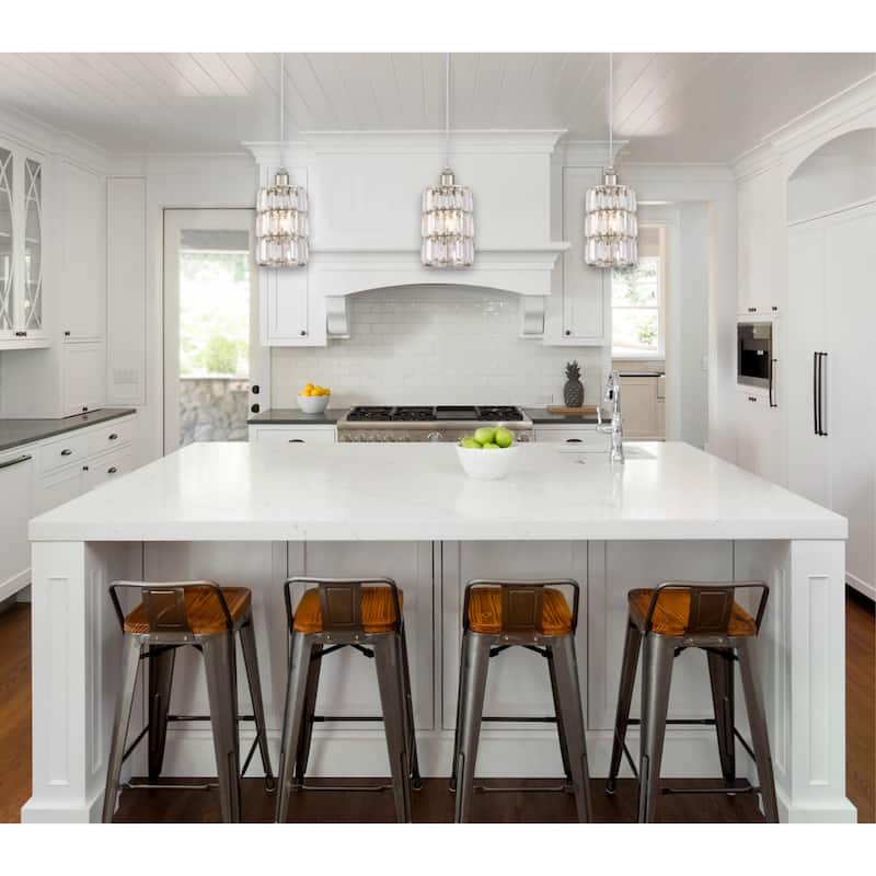 Westinghouse Lighting Sophie One-Light Indoor Mini Pendant, Brushed Nickel Finish with Crystal Prism Glass - 1-Light
