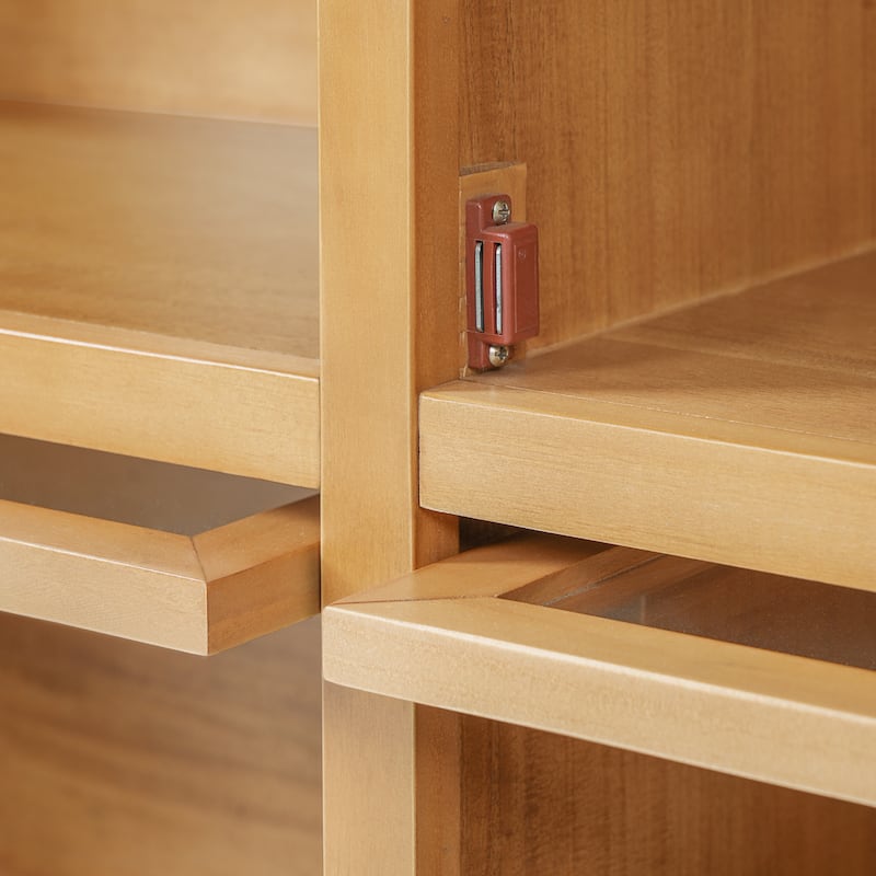 Christopher Knight Home - Farmhouse Wooden Display Cabinet with 4 Glass Doors