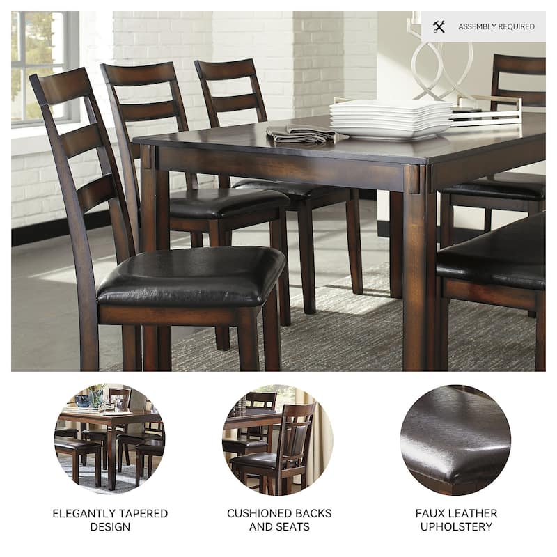 Coviar Brown 6-Piece Dining Room Table Set