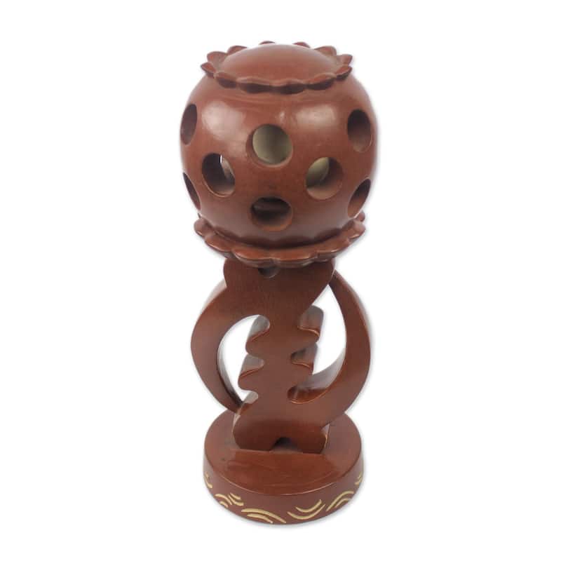 Novica Handmade Gye Nyame Trophy Wood Sculpture