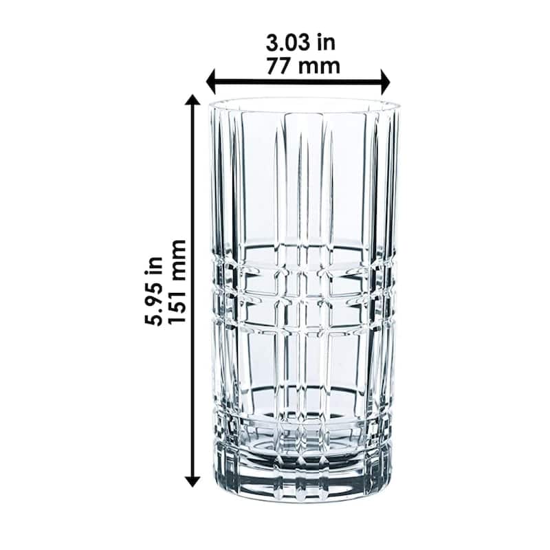 Nachtmann Set of 4 Square Longdrink Glasses - 15 oz