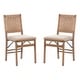 preview thumbnail 3 of 11, Joslyn Natural Woven Back Folding Dining Chair (Set of 2)