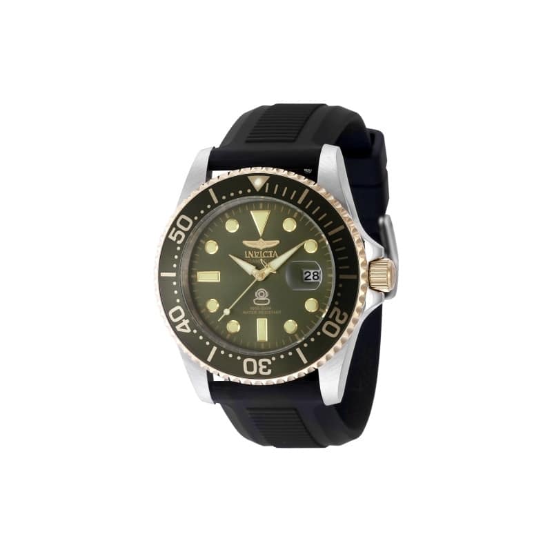 Invicta Men's 48217 Pro Diver Quartz 3 Hand Military Green Dial Watch