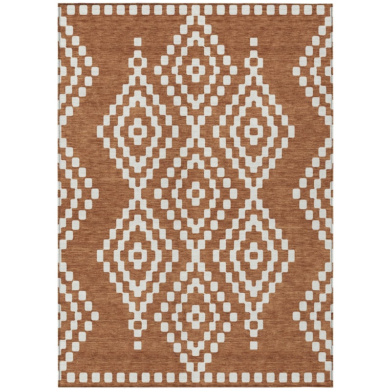 Machine Washable Indoor/ Outdoor Chantille Boho Moroccan Rug