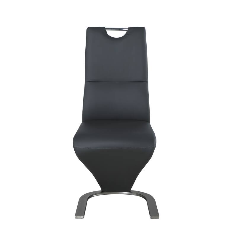 Somette Sully Contemporary Handle Back Side Chair in Gray, Set of 2