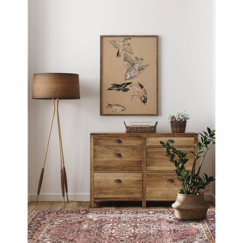 ECARPETGALLERY Hand-knotted Antalya Vintage Dark Pink Wool Rug - 6'6 x 9'8