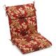 Blazing Needles Indoor/Outdoor Sectioned Chair Cushion - Montfleur Sangria