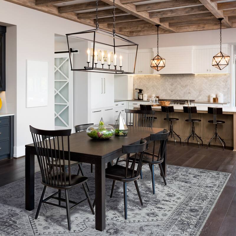 Creative Home Ideas Washable Skid-Resistant Chenille Rug
