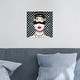 Cyberpunk French Love, Glam French Mademoiselle Modern Brown Canvas ...