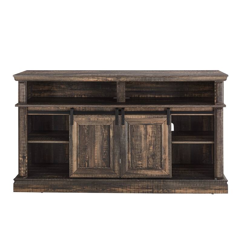 Entertainment TV Stand with Storage Cabinet and Sliding Door