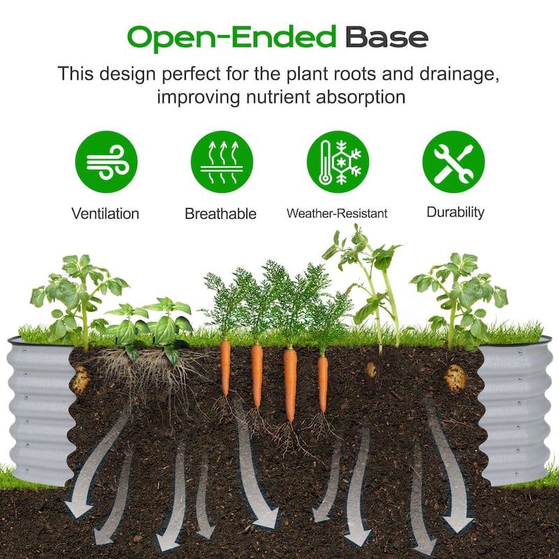 Aoodor Maximum 5' x 3.5' Multiple Combination Raised Garden Bed - N/A