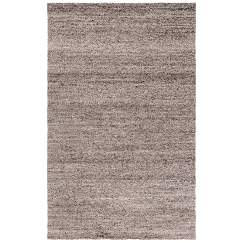 SAFAVIEH Handmade Himalaya Strolling Garden Modern & Contemporary Wool Rug - 6' Square - Natural/Light Brown