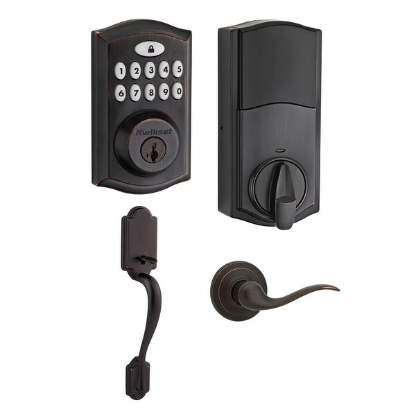 Kwikset SmartCode 913 Deadbolt SmartKey w/ Arlington Handleset (Venetian Bronze)