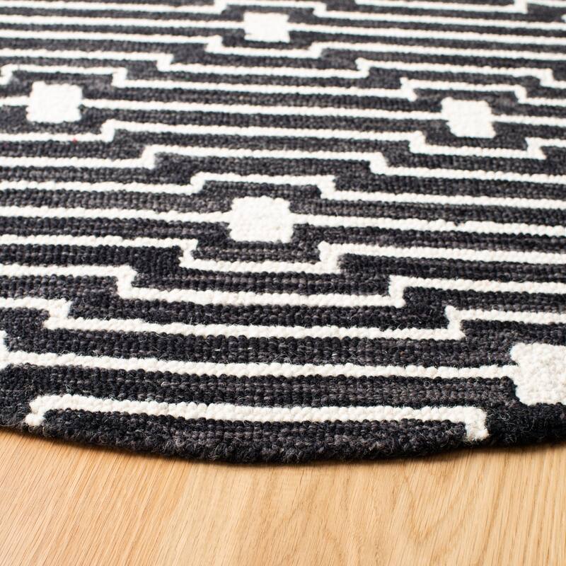 SAFAVIEH Handmade Micro-Loop Hanke Transitional Wool Rug-