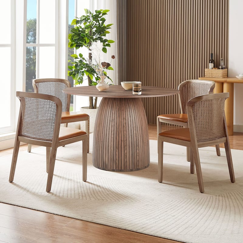 47.24 inch MDF Dining Table Kitchen Table Small Space Dining Table for Living Room, Kitchen, Home, Apartment Black