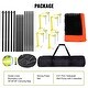 preview thumbnail 10 of 9, Orange Steel and PE Adjustable Volleyball Net, Weatherproof, Portable and Quick Setup