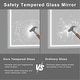 preview thumbnail 12 of 52, LED Bathroom Vanity Mirror Wall Mounted with Double Light Strip, 3-Color Dimmable, Anti-Fog, HD Tempered Glass, UL-Listed, ETL