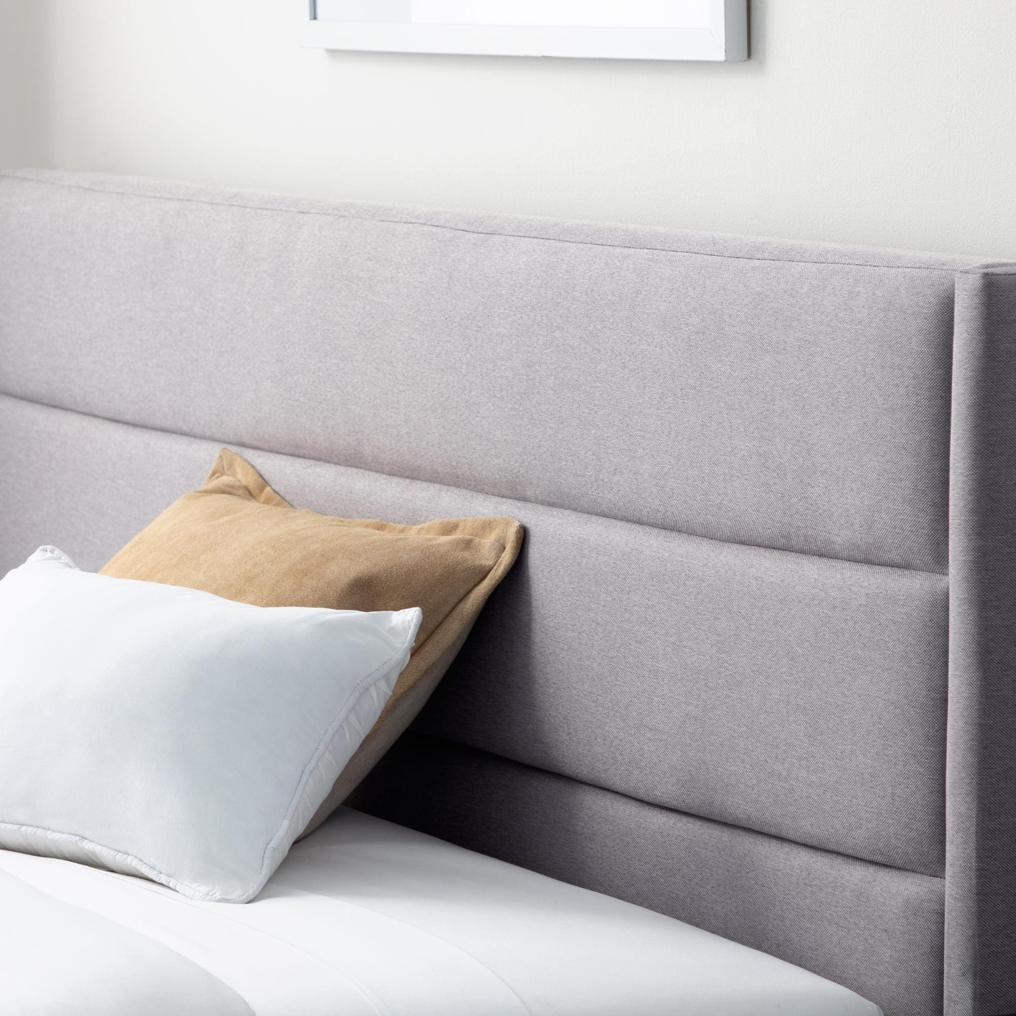 Brookside sara upholstered bed hotsell with horizontal channels
