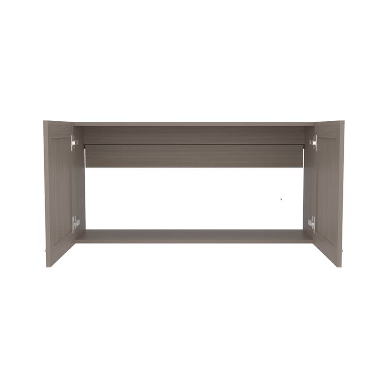 Modern Style Wall Cabinet, 2 Doors with durable materials, White Oak,Easy Assembly