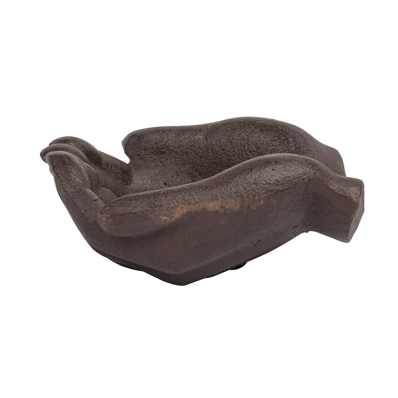 Cast Iron Hands Dish with Rust Finish
