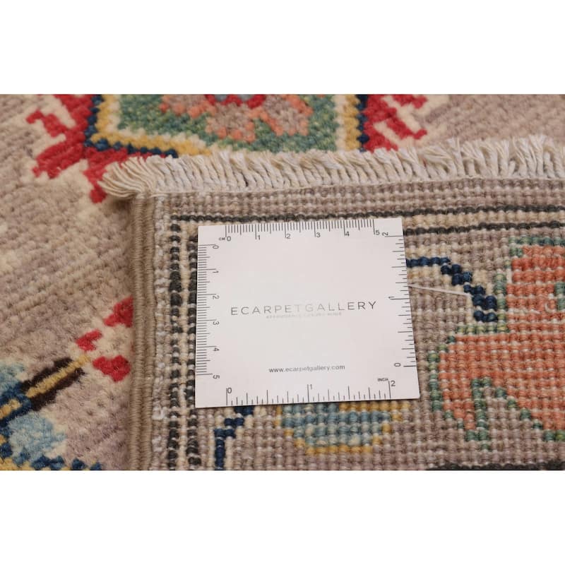 ECARPETGALLERY Hand-knotted Uzbek Ghazni Taupe Wool Rug - 2'5 x 8'2