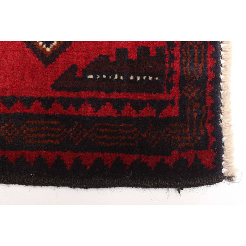 ECARPETGALLERY Hand-knotted Teimani Red Wool Rug - 4'6" x 6'0"