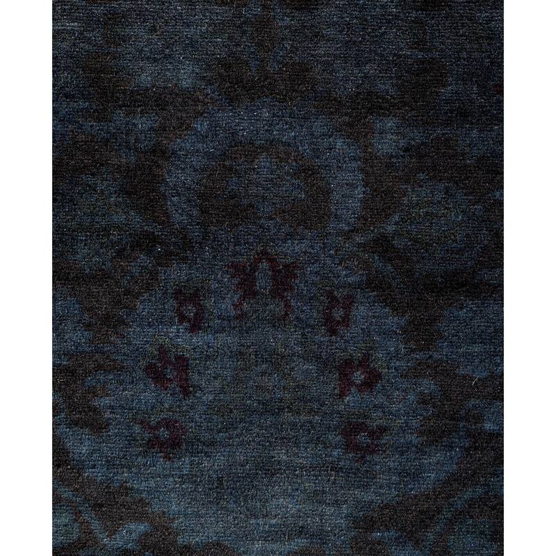 Overdyed One-of-a-Kind Hand-Knotted Area Rug - Gray - 2' 7" x 8' 4"