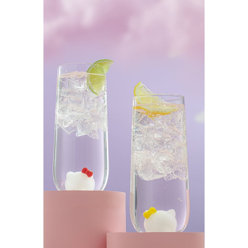 Hello Kitty® and Mimmy 3D Icon Tall Drinking Glasses 14 oz - Set of 2