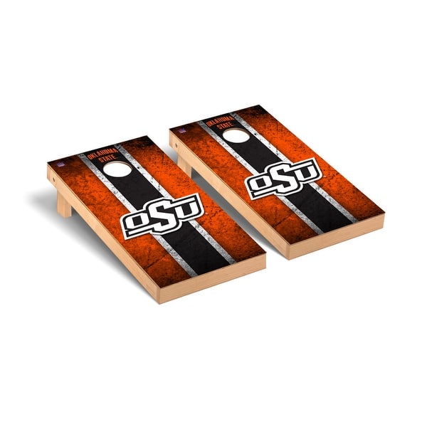 slide 2 of 5, Oklahoma State Cowboys Vintage Cornhole Board Set