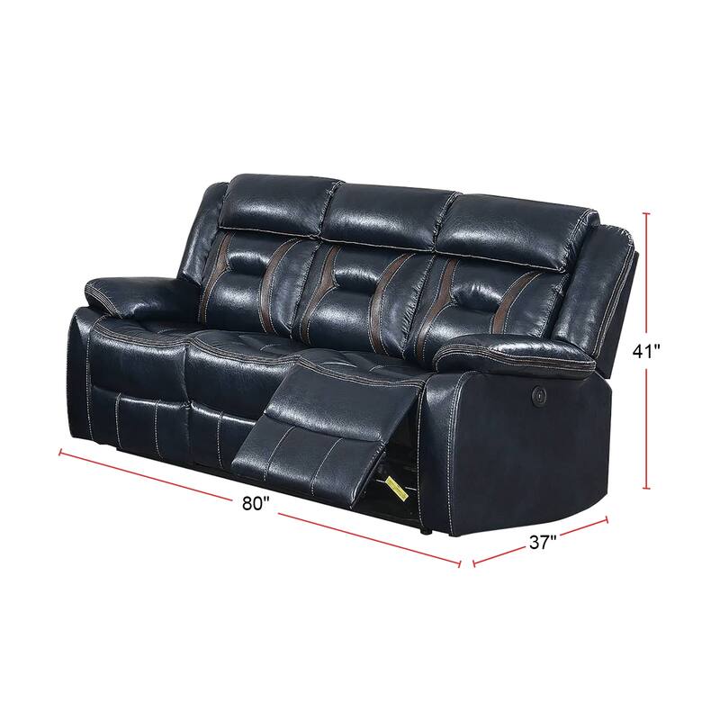 Gel Leatherette Power Motion Sofa