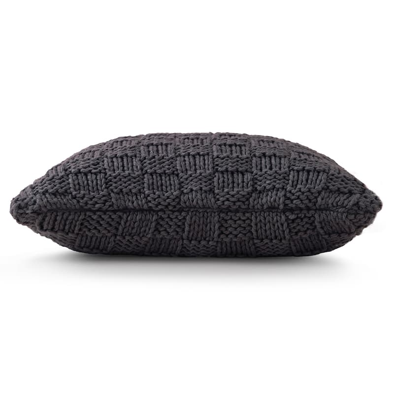 HiEnd Accents Chess Hand Knit Dutch Euro Throw Pillow, 28"x38"