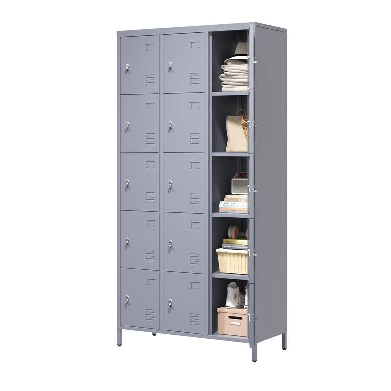 15 Door 72"H Metal Lockers With Lock