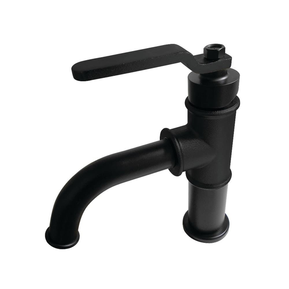 Kingston Brass Whitaker Single-Handle 1-Hole Deck Mount Bathroom Faucet in Matte Black