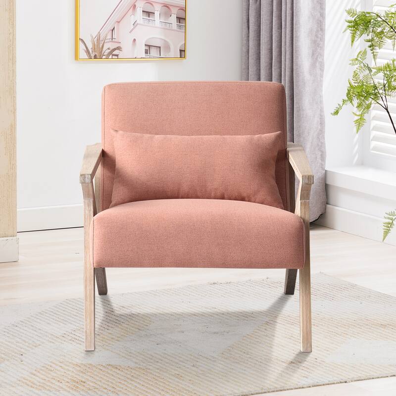 Accent Armchair Solid Hardwood Upholstered