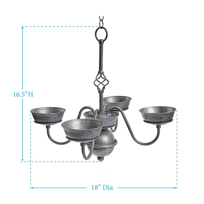 Park Designs Vintage 4 Pillar Chandelier Feeder - 16.5"H X 18"W X 18"DIA