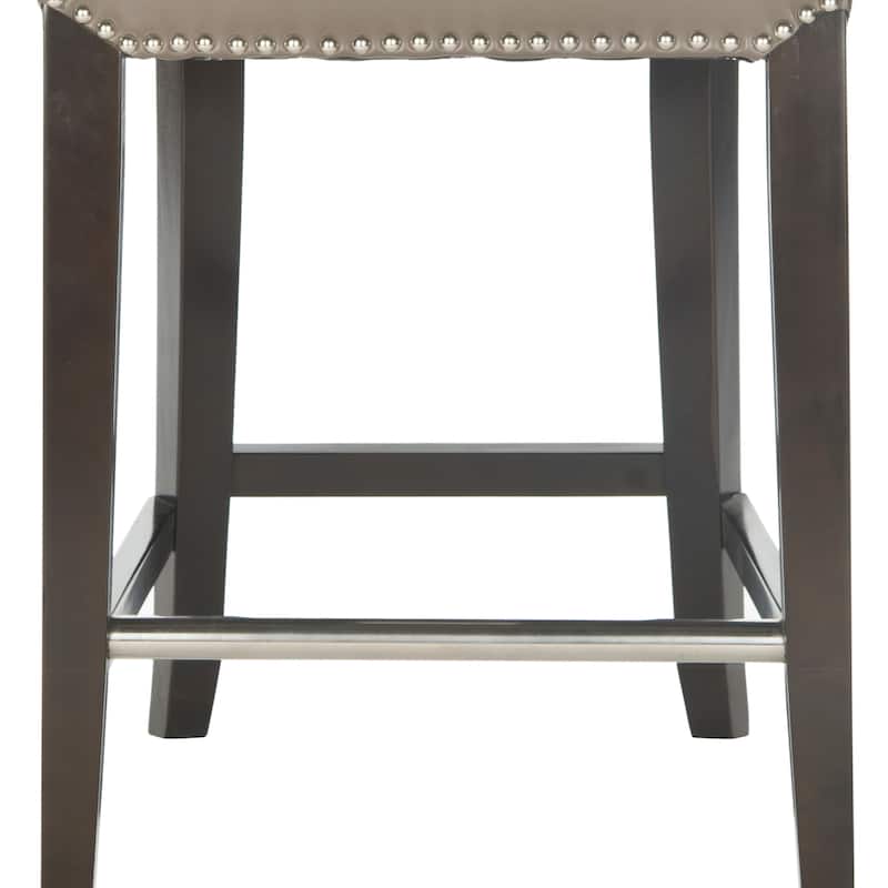 SAFAVIEH Jenelle Black Faux Leather 23-inch Counter Stool - 18.7" W x 23" D x 36.4" H - 19Wx23Dx36H