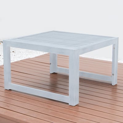 Chelsea All-Weather Aluminum Frame Patio Side Table Rust Resistant for Home and Garden