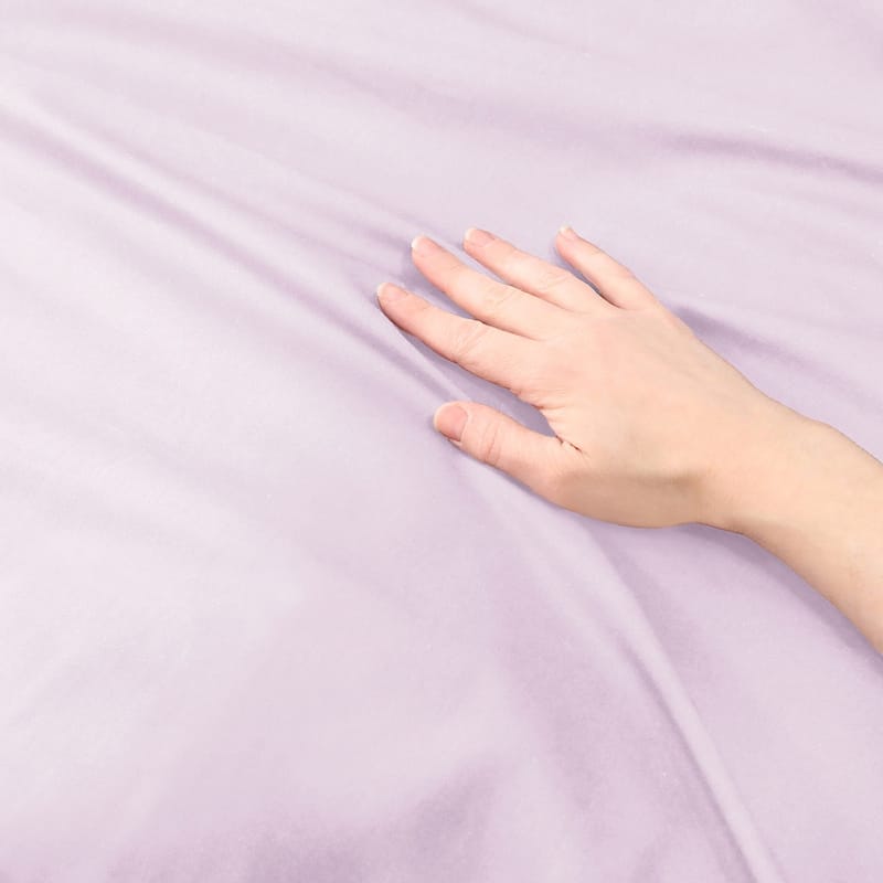 HomeRoots Lilac King 100% Cotton 300 Thread Count Washable Duvet Cover Set