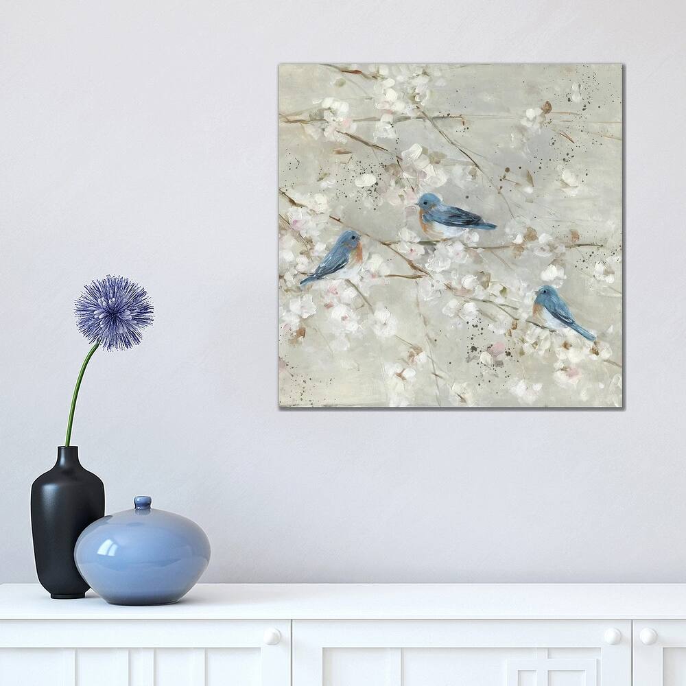 iCanvas "Blue Bird Melody II" by Sally Swatland Canvas Print