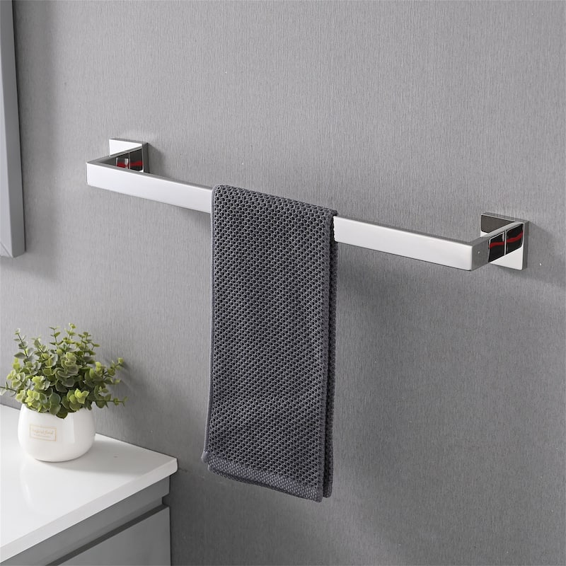 Wall Mount 4 Piece Bathroom Hardware Set Polished Chrome Bathroom Accessories Set Stainless Steel Towel Holder Bar Set