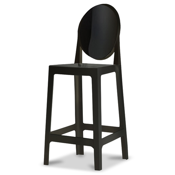Acrylic 25.5 Seat Height Barstool with Footrest Oval Back Ghost Vanity Stool for Indoor or Outdoor Use Clear Bed Bath Beyond 17238938