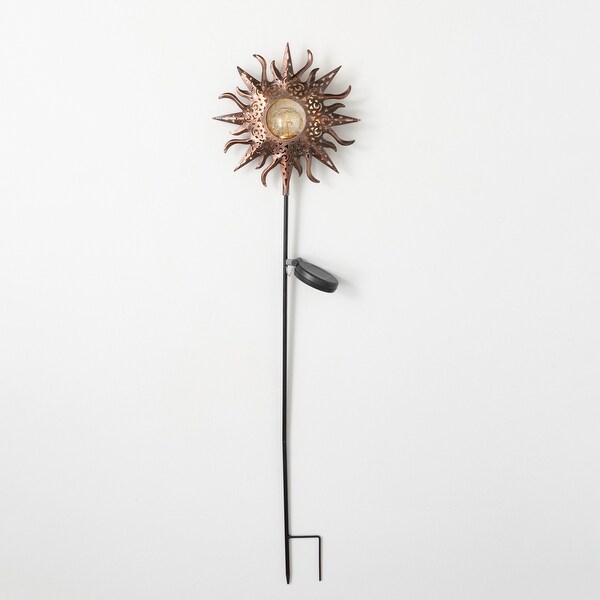 40"H Sullivans Sunburst Stake Solar Light, Copper