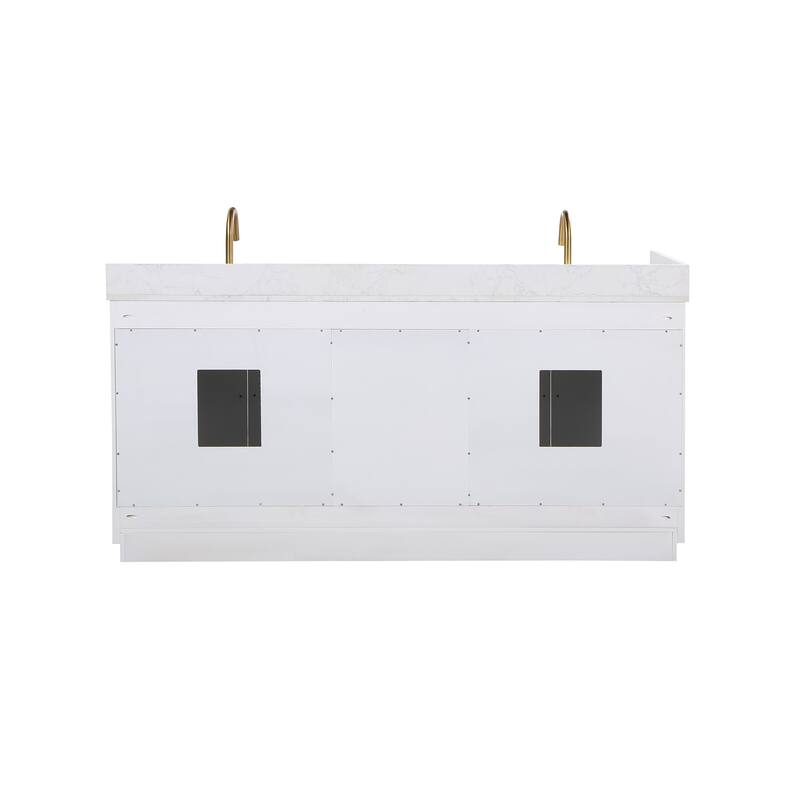 Altair Gavino Bath Vanity with Grain White Composite Stone Top, no Mirror