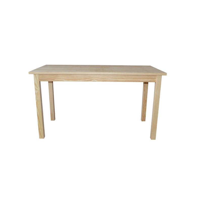 HomeRoots 60" Natural Solid Wood Dining Table - 60.00 in. x 30.00 in. x 27.00 in.