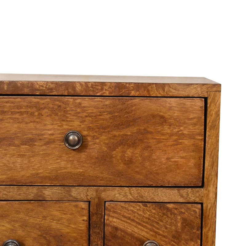 Artisan Furniture Solid Wood 4 Drawer Multi Chestnut Nightstand
